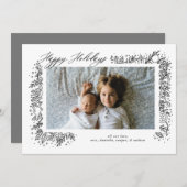 ノスタルジックかわいらしオーナメントガーランドホリデイ シーズンカード (正面/裏面)