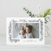 ノスタルジックかわいらしオーナメントガーランドホリデイ シーズンカード (スタンド正面)