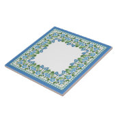 ノスタルジックで青い朝顔のセラミックタイル タイル (側面)