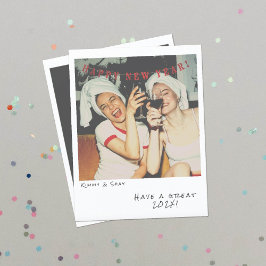 ノスタルジックなインスタント写真の年賀状 シーズンカード