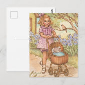 ノスタルジックなキットインベビーキャリッジ葉書 ポストカード (正面/裏面)