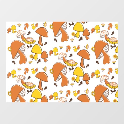 ノスタルジックなキノコ型 ウィンドウサイン (シート)