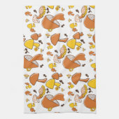 ノスタルジックなキノコ型 キッチンタオル (縦)