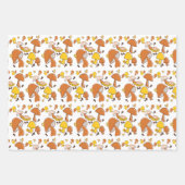 ノスタルジックなキノコ型 ラッピングペーパーシート (正面3)