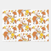 ノスタルジックなキノコ型 ラッピングペーパーシート (正面2)