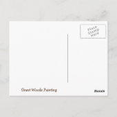 ノスタルジックなグラント絵画ウッズのはがき ポストカード (裏面)