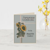 ノスタルジックなデコシートミュージック悔やみや弔慰カード カード (黄色い花)