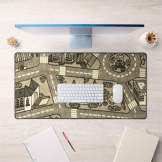 ノスタルジックなトラックカーカーロード、90s小児期 デスクマット