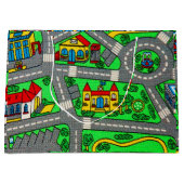 ノスタルジックなトラックカーペットカーロード， 90sノスタルジア ラージペーパーバッグ (正面)