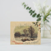 ノスタルジックなビクトリア朝の冬の夜 ポストカード (スタンド正面)