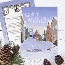 ノスタルジックなビジネスロゴライトブルークリスマス