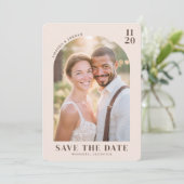 ノスタルジックなベージュ ヴィンテージ写真 セーブザデート (スタンド正面)