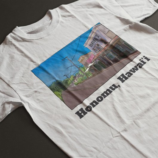 ノスタルジックなホノムの歴史的ハワイプランテーションタウン Tシャツ