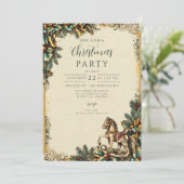 ノスタルジックなロッキングホース冬 招待状 (スタンド正面)