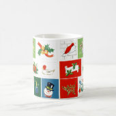 ノスタルジックなヴィンテージのクリスマスアイコンマグ コーヒーマグカップ (中央)