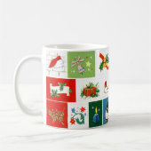 ノスタルジックなヴィンテージのクリスマスアイコンマグ コーヒーマグカップ (左)