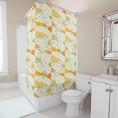 ノスタルジックな中世の幾何学的パターン シャワーカーテン (インサイチュ)