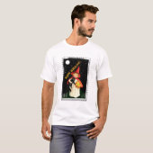 ノスタルジックな女の子、ジャックオーランタン、猫 Tシャツ (正面フル)