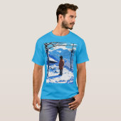 ノスタルジックな孤独 – 90sアニメ冬の美学 tシャツ (正面フル)