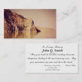 ノスタルジックな山水葬儀の記念カード 名刺 (正面/裏面)