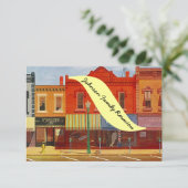 ノスタルジックな故郷都市通りの懇親会の招待状 招待状 (スタンド正面)