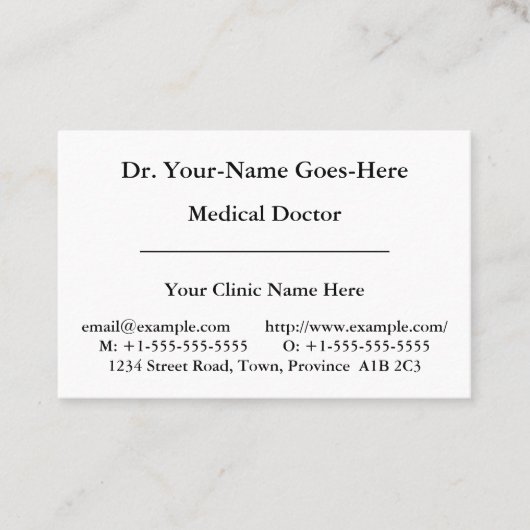 ノスタルジックな気に健康専門家名刺 名刺 (正面)