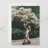 ノスタルジックな編集白黒結婚写真 招待状 (裏面)