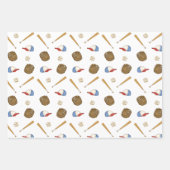 ノスタルジックな野球ギフトラップのルーキー ラッピングペーパーシート (正面2)