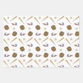 ノスタルジックな野球ギフトラップのルーキー ラッピングペーパーシート (正面)