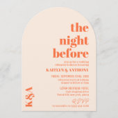 ノスタルジックな魅力 レトロな結婚式のリハーサルディナー 招待状 (正面)