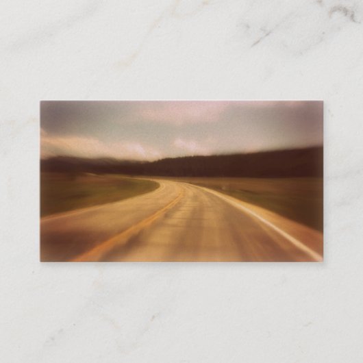 ノスタルジックの開いた道の葬儀の祈りの言葉カードHorizontel 名刺 (正面)