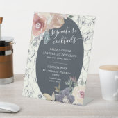 ノスタルジックインジゴ赤面フローラカクテルサイン 台座サイン (インサイチュ)