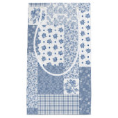 ノスタルジックインディゴフェイクパッチワーク小抱き枕 スモールペーパーバッグ (正面)