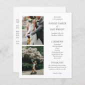 ノスタルジックエディトリアルブラック&ホワイト結婚式 プログラム (正面/裏面)