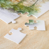 ノスタルジックオールドストーン建物インヨーロッパビレッジ ジグソーパズル (側面)