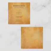 ノスタルジックオールド紙ルックプロフェッショナルクリエイティブ スクエア名刺 (正面/裏面)