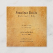 ノスタルジックオールド紙ルックプロフェッショナルクリエイティブ スクエア名刺 (正面)