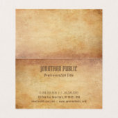 ノスタルジックオールド紙ルックプロフェッショナルラグジュアリー 名刺 (内部フラット)