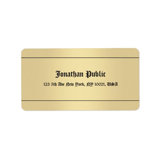 ノスタルジックカリド金ゴールドルッククラシックテンプレート ラベル (正面)