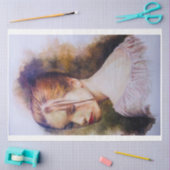 ノスタルジックガールインピンクティッシュペーパー 薄葉紙 (クラフト)