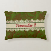 ノスタルジッククラシックウィリアムモリスパターンホリデー アクセントクッション (正面)