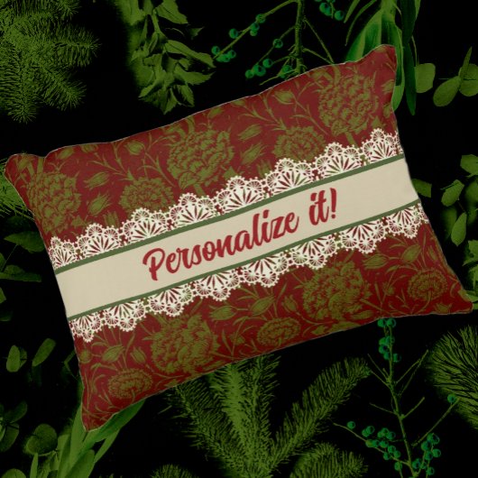 ノスタルジッククラシックウィリアムモリスパターンホリデー アクセントクッション