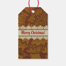 ノスタルジッククラシックウィリアムモリスレッドホリデイ ギフトタグ