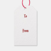 ノスタルジッククラシックウィリアムモリスレッドホリデイ ギフトタグ (裏面)