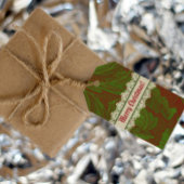 ノスタルジッククラシックウィリアムモリスレッドホリデイ ギフトタグ