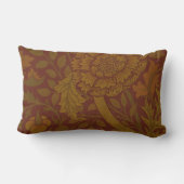 ノスタルジッククラシックウィリアムモリスレッドホリデイ ランバークッション (裏面)