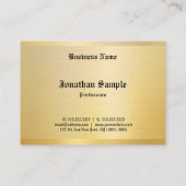 ノスタルジッククラシックスタイルルックオールド文字金ゴールドヴィンテージ 名刺 (裏面)