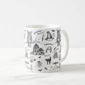 ノスタルジッククラシックプリントハロウィーンコーヒーマグ コーヒーマグカップ (正面右)