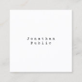 ノスタルジッククラシックレトロヴィンテージルッシンプルクカッコいい スクエア名刺 (正面)