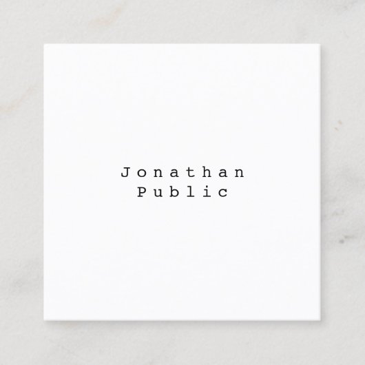 ノスタルジッククラシックレトロヴィンテージルッシンプルクカッコいい スクエア名刺 (正面)
